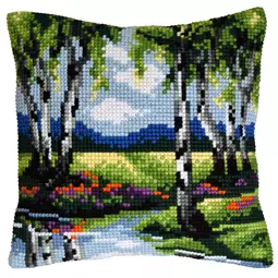 Orchidea River Landscape Cushion Cross Stitch Kit