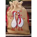 Image of Permin Christmas Geese Bag Cross Stitch Kit