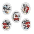 Image of Permin Winter Elfs - Set 5 Christmas Card Making Christmas Cross Stitch Kit