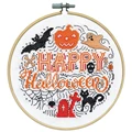 Image of Design Works Crafts Halloween Hoop Cross Stitch Kit