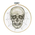 Image of Design Works Crafts Skull Hoop Cross Stitch Kit