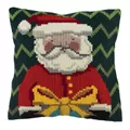 Image of Trimits Santa Cushion Christmas Cross Stitch Kit