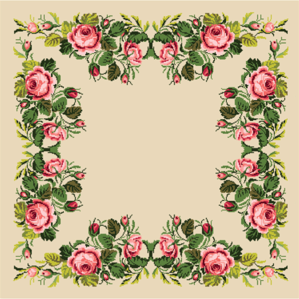 Gobelin-L Pink Rose Tablecloth Tapestry Canvas — image 2