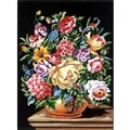 Image of Gobelin-L Flowers in Vase Tapestry Canvas