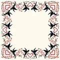 Image of Gobelin-L Swallows and Hearts Tablecloth Cross Stitch Kit