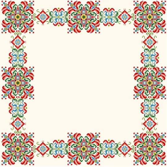Gobelin-L Kaleidoscope Tablecloth Cross Stitch Kit — image 2