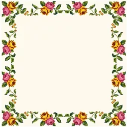 Gobelin-L Pink and Yellow Rose Tablecloth Cross Stitch Kit