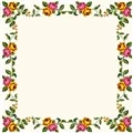 Image of Gobelin-L Pink and Yellow Rose Tablecloth Cross Stitch Kit