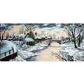 Image of Diamant Winter Village Tapestry Canvas
