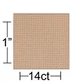Image of Leisure Arts 14 count Beige Aida 15 x 18 Inches Fabric Thread