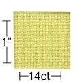 Image of Leisure Arts 14 count Yellow Aida 15 x 18 Inches Fabric Thread