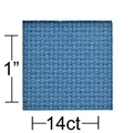 Image of Leisure Arts 14 count Medium Blue Aida 15 x 18 Inches Fabric Thread