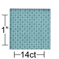 Image of Leisure Arts 14 count Light Blue Aida 15 x 18 Inches Fabric Thread