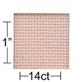 Image of Leisure Arts 14 count Light Pink Aida 15 x 18 Inches Fabric Thread