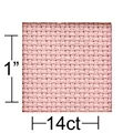Image of Leisure Arts 14 count Medium Pink Aida 15 x 18 Inches Fabric Thread
