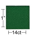 Image of Leisure Arts 14 count Kelly Green Aida 15 x 18 Inches Fabric Thread