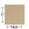 Image of Leisure Arts 14 count Taupe Aida 15 x 18 Inches Fabric Thread