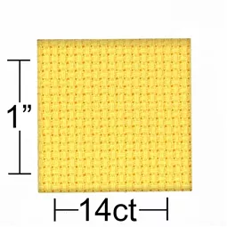 14 count Yellow Aida 30 x 36 Inches