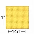 Image of Leisure Arts 14 count Yellow Aida 30 x 36 Inches Fabric Thread