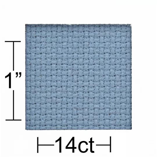 Leisure Arts 14 count Medium Blue Aida 30 x 36 Inches Fabric Thread