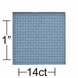 Leisure Arts 14 count Medium Blue Aida 30 x 36 Inches Fabric Thread