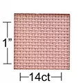 Image of Leisure Arts 14 count Medium Pink Aida 30 x 36 Inches Fabric Thread