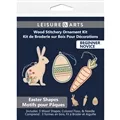 Image of Leisure Arts 3 Piece Set Easter Wooden Shapes Wood Stitchery Kit