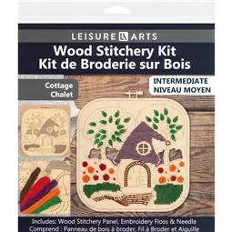 Leisure Arts Cottage Wood Stitchery Kit