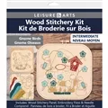 Image of Leisure Arts Gnome Birds Wood Stitchery Kit