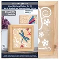 Image of Leisure Arts Shadow Box Dragonfly Wood Stitchery Kit