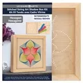 Image of Leisure Arts Shadow Box Hexagon Wood Stitchery Kit