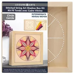 Leisure Arts Shadow Box Circle Wood Stitchery Kit