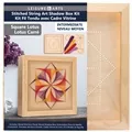 Image of Leisure Arts Shadow Box Square Lotus Wood Stitchery Kit
