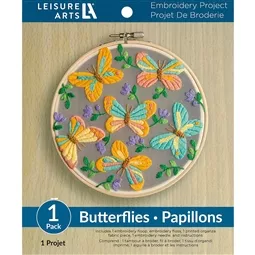 Leisure Arts Organza Butterfly Embroidery Kit