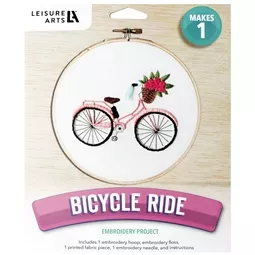 Leisure Arts Bicycle Ride Embroidery Kit