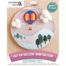 Leisure Arts Organza Hot Air Balloon Embroidery Kit