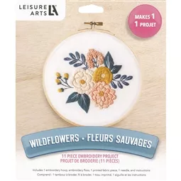 Leisure Arts Wildflowers Embroidery Kit