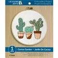 Image of Leisure Arts Cactus Garden Embroidery Kit