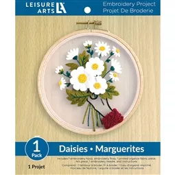 Leisure Arts Organza Daisies Embroidery Kit