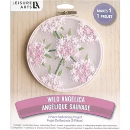 Leisure Arts Organza Wild Angelica Embroidery Kit