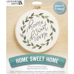 Leisure Arts Home Sweet Home Embroidery Kit