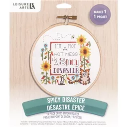 Leisure Arts Spicy Disaster Cross Stitch Kit