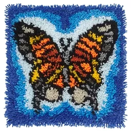 Leisure Arts Butterfly Latch Hook Cushion Kit