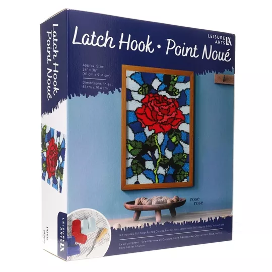 Leisure Arts Rose Latch Hook Kit - Stitcher