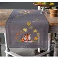 Image of Vervaco Foxes in Autumn Runner Cross Stitch Kit
