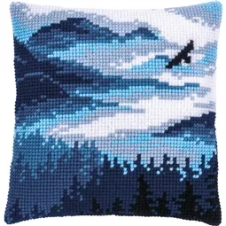 Vervaco Blue Landscape Cushion Cross Stitch Kit