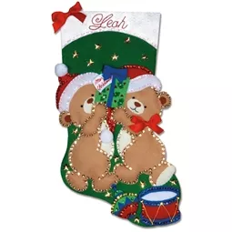 Design Works Crafts Teddy Bear Fun Stocking Christmas Craft Kit