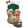 Image of Design Works Crafts Teddy Bear Fun Stocking Christmas Craft Kit