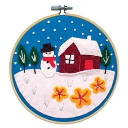 Design Works Crafts Snowman Scene Christmas Craft Kit