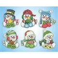 Image of Design Works Crafts Snowman Hugs Ornaments Christmas Cross Stitch Kit